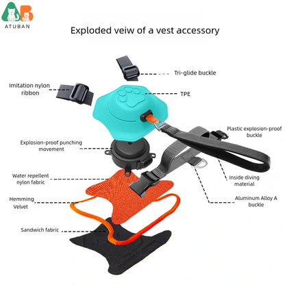 2-in-1 Dog Harness with Leash - Mixed Color